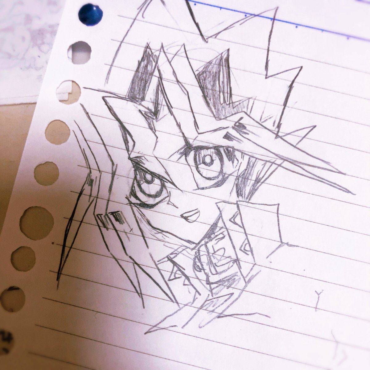 こうこうせいの時落書きした遊戯さんだ 