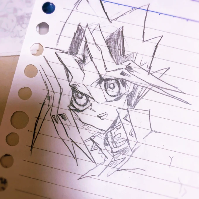 こうこうせいの時落書きした遊戯さんだ 