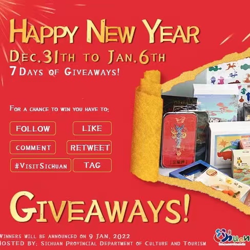 Amazingsichuan's tweet photo. #Sweepstakes Sichuan Tourism is giving away gifts on Twitter through the New Year!
Follow @Amazingsichuan and Enter the "Discover Sichuan Elements Around You" Contest by seeking or creating Sichuan-related things, then tweet about it with #VisitSichuan, tag us and comment now! https://t.co/XjNsl37ABO