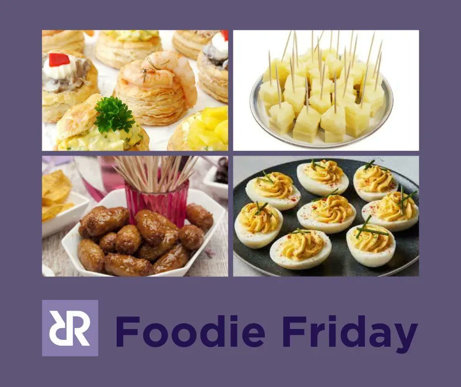 Party Food Favourites! Vol-u-vents, cheese and pineapple on sticks, sausages on sticks and devilled eggs would be found at any good house party in the 70’s and 80’s. Which party foods do you remember?  
#rugbyregister #rugbyinwarwickshire #foodiefriday #partyfood