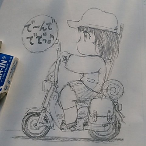 #今年描いたスーパーカブイラストを晒す見た人もやる 