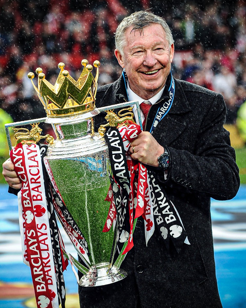 goal's tweet image. 🏆 13 Premier League titles
🏆 2 Champions League titles
🏆 5 FA Cups
🏆 4 League Cups

Happy 80th Birthday, Sir Alex Ferguson 🎉