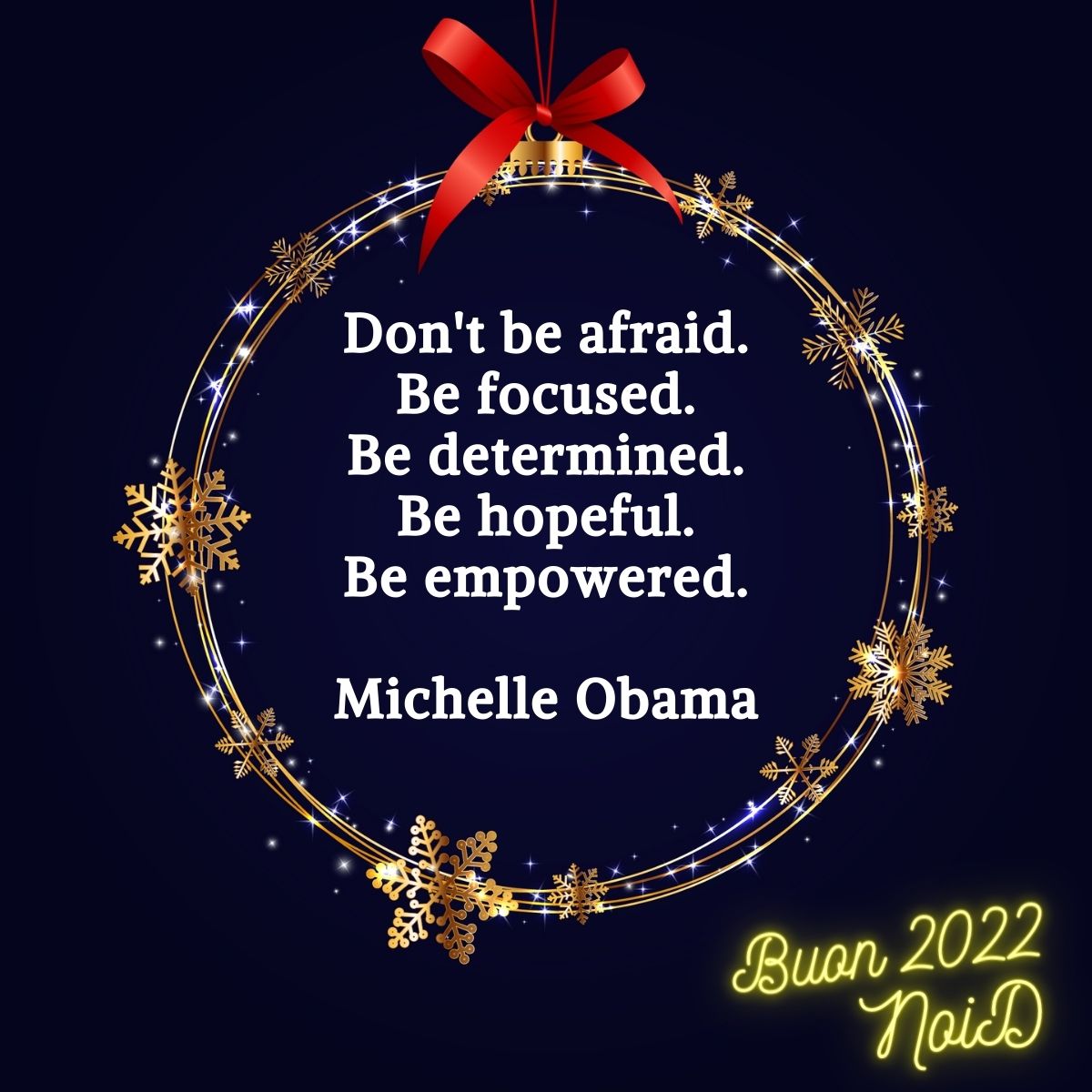 Guardiamo al nuovo anno con speranza, determinazione e forza.
Buon #2022 da NoiD Telecom.