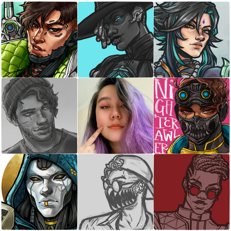 didnt get to draw many portraits this year bc we went big on merch n apex comic (!!!) but i still have som little guys i am proud of :] lookin forward to all the art i'll make next year !!🥰
#artvsartist 