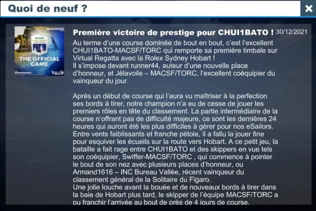 TorceSailing's tweet image. Bravo à toute l'équipe @VoileMACSF Torc by @spliceesport pour ce magnifique résultat. 
On termine l'année en beauté 😁

Merci à nos partenaires qui nous ont permis de vivre une année 2021 exceptionnelle. 🙏
Go 2022!
#MACSF @EricMollard @wearesailorz @VirtualRegatta @groupe_MACSF