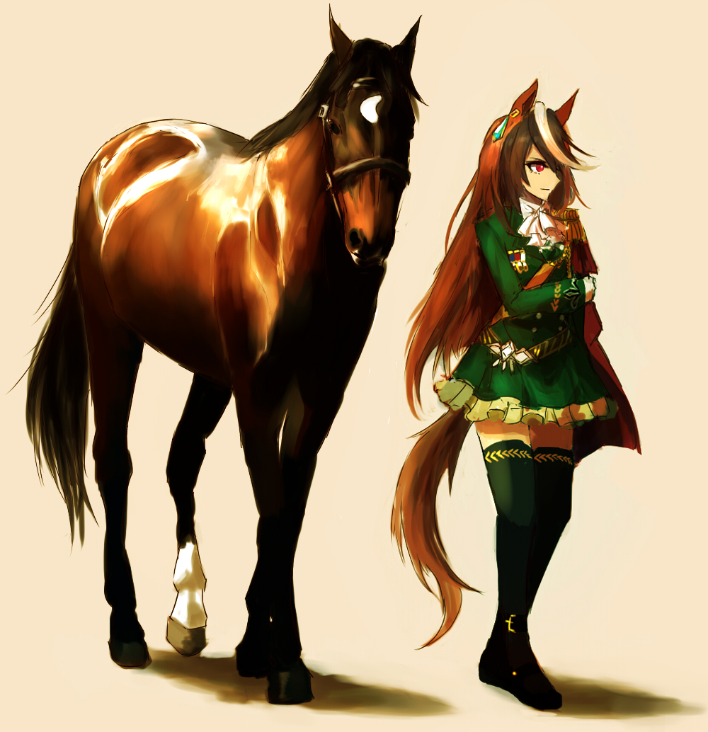 symboli rudolf (umamusume) creature and personification 1girl horse animal ears tail horse tail horse girl  illustration images