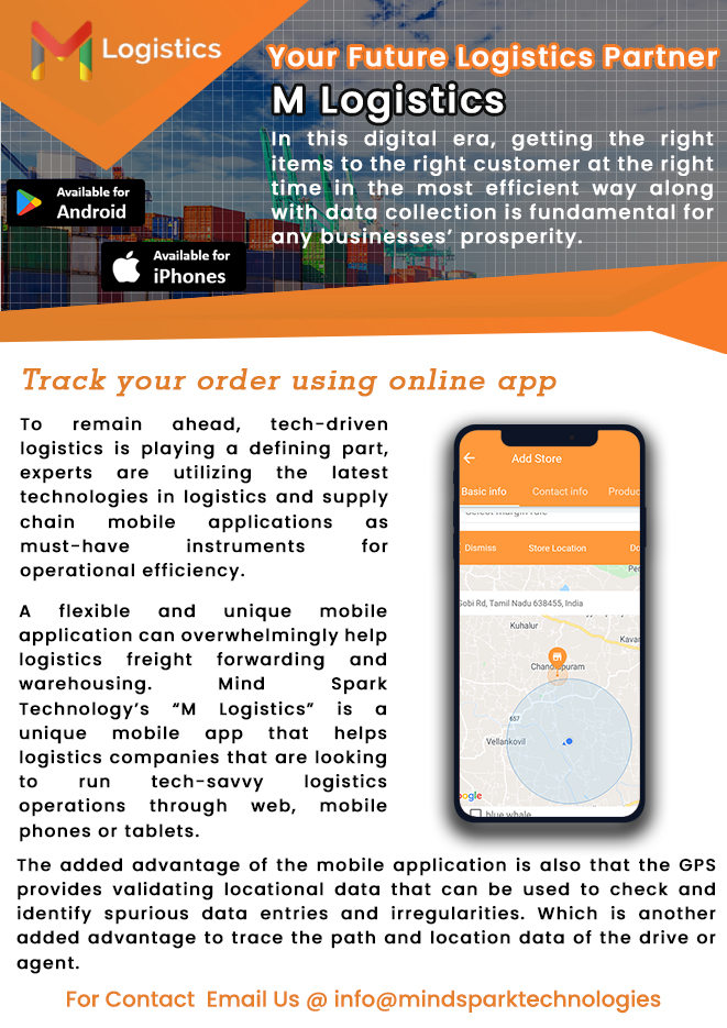 In this digital era, getting the right items to the right customer at the right time in the most efficient way along with data collection is fundamental for any businesses' prosperity. #logisticsapp #mlogistics #mindsparktechnologies #supplychain

mmessenger.mindsparktechnologies.com