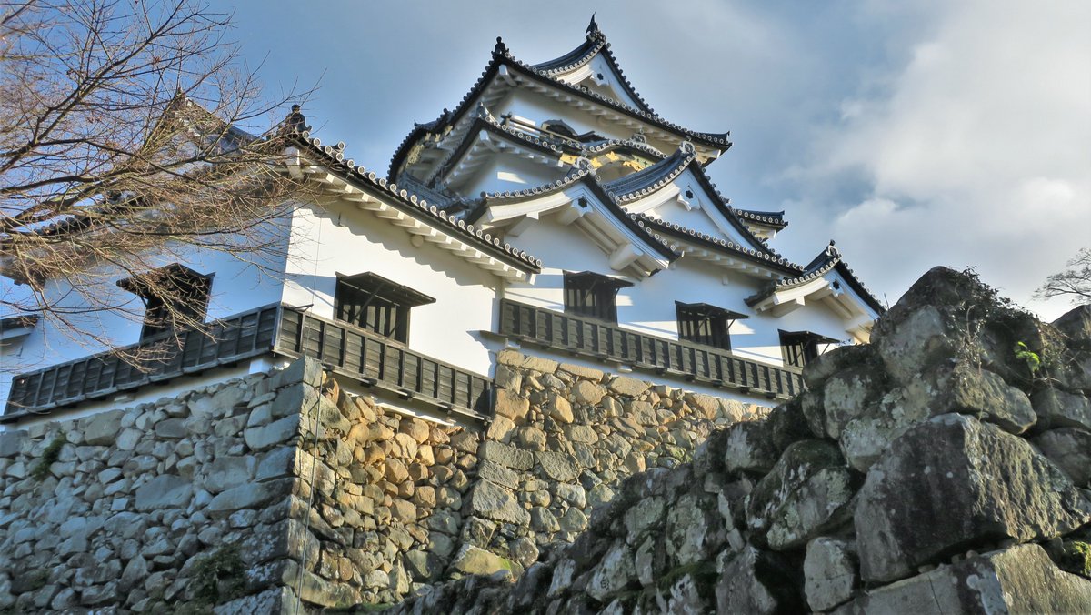 Tokyonobo's tweet photo. Hikone Castle is a Edo-period Japanese castle in the city of Hikone, Shiga Prefecture. Hikone is one of only five castles listed as a National Treasure. Please also see the video of Hikone in the snow. https://t.co/nIDXEB6EEo https://t.co/jvacxAVQin