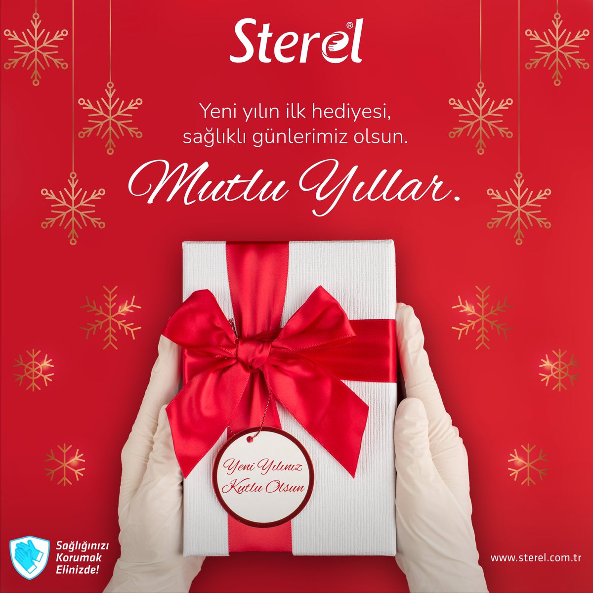 SterelCompany's tweet photo. Her şey gönlünüzce, umduğunuz gibi olsun. #yeniyılınızkutluolsun #mutluyıllar #2022 #iyiseneler #sağlık #huzur #mutluluk #sterel #sterelcompany #stereleldiven #sağlığınızıveçevreyikorumakelinizde #pratikeldiven #eldivenmatik #pettuvaleteldiveni #ardındasadecepatiizibırakın https://t.co/6XlvWllyCh