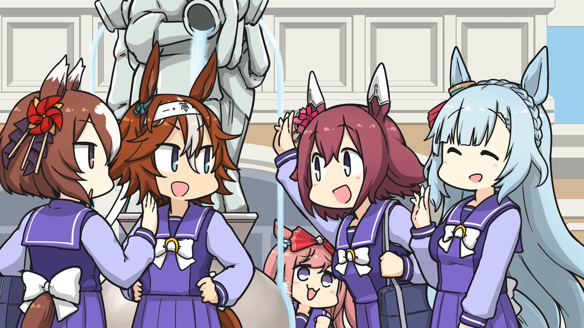 アグネスデジタル(ウマ娘) ,シンボリルドルフ(ウマ娘) ,トウカイテイオー(ウマ娘) 「デジたん観察日誌01
#ウマ娘 」|(公)＠お仕事skeb募集中のイラスト