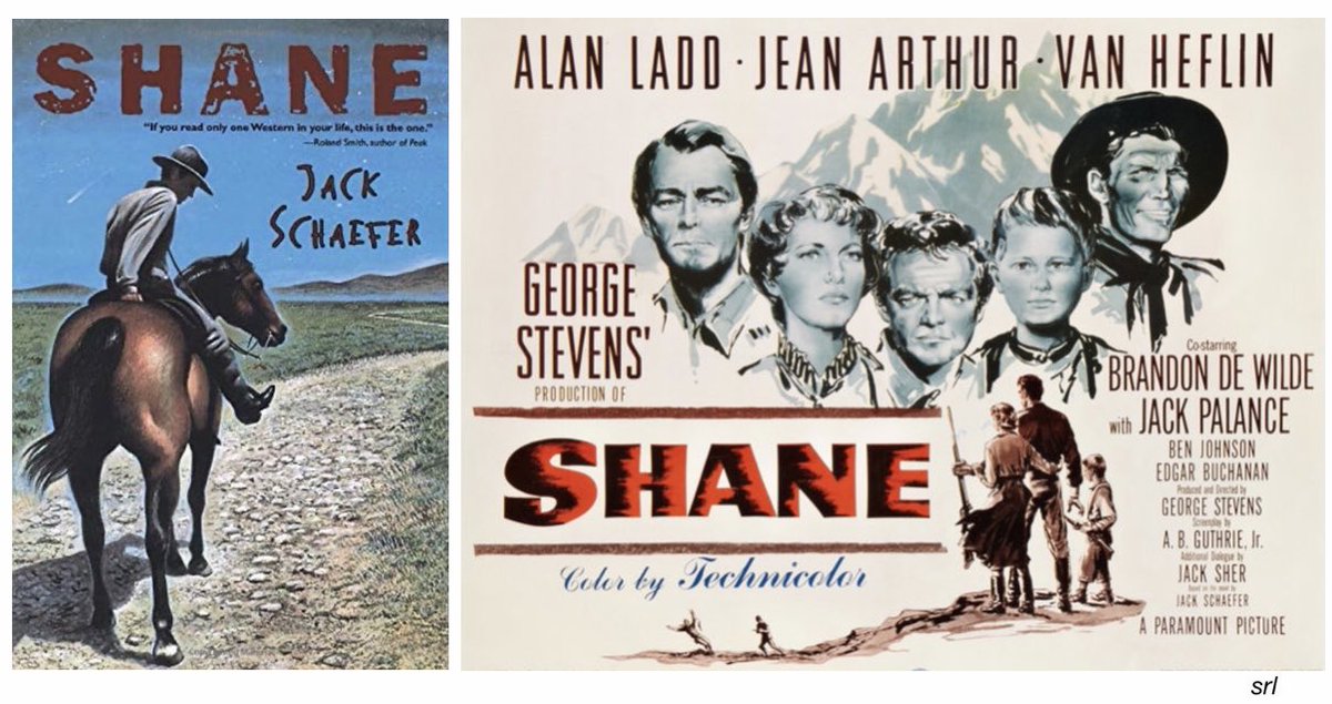 SaveRedlandLibr's tweet photo. 9:55am TODAY on #More4 👉joint #TVFilmOfTheDay

The 1953 #Western film🎥 “Shane” directed by #GeorgeStevens from a screenplay by #ABGuthrieJr and based on #JackSchaefer’s 1949 novel📖

🌟#AlanLadd #JeanArthur #VanHeflin #BrandondeWilde #JackPalance #BenJohnson https://t.co/VAWP8kaq45