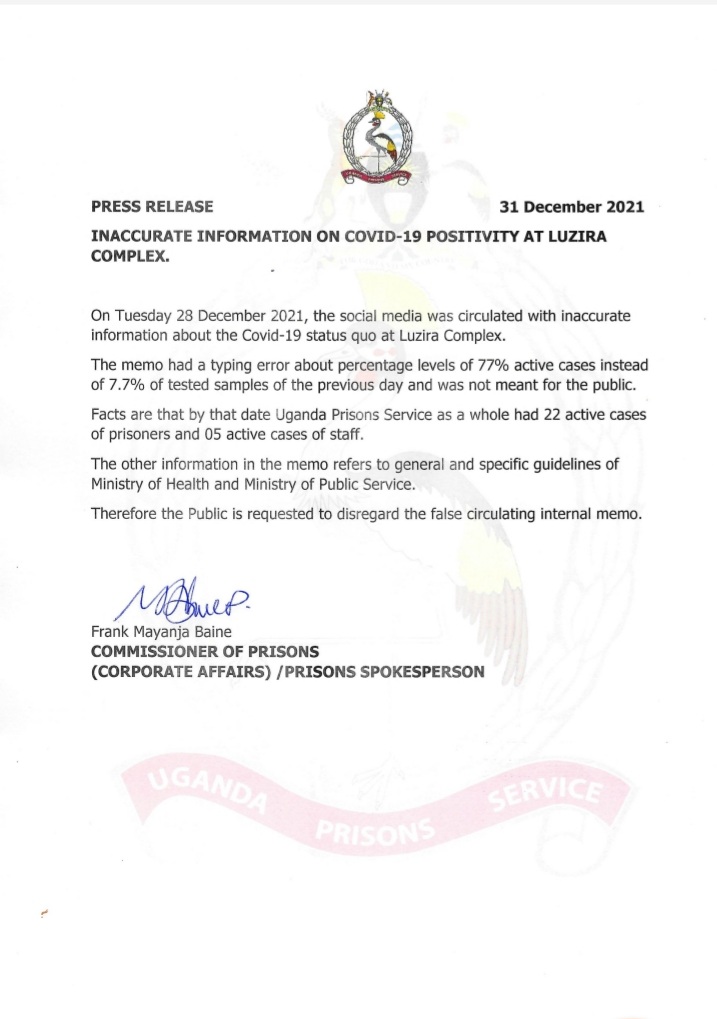 Uganda Prisons tweet media