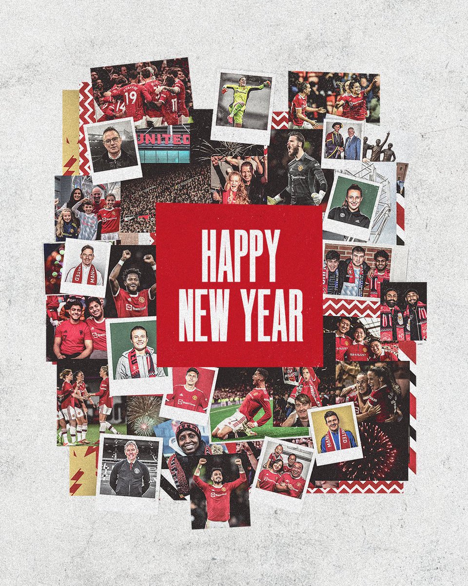 ManUtd's tweet photo. 🎉 2⃣0⃣2⃣2⃣ 🎉

A very #HappyNewYear to every single Red around the world!

Here's to a healthy, happy and prosperous 12 months ❤ 

#MUFC https://t.co/TwB5KdYsOj