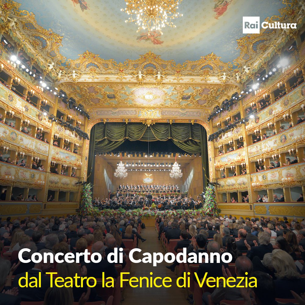 RaiCultura's tweet photo. Concerto di Capodanno dal @teatrolafenice di Venezia in diretta su @RaiUno oggi #1gennaio alle 12.20 e su @raicinque alle 18.00.

Dirige #FabioLuisi, con soprano @PrettyYende e tenore @brianjagde
Interventi di danza @Aterballetto, coreografie #DiegoTortelli.

#CapodannoFenice https://t.co/MD9H7aBBqJ