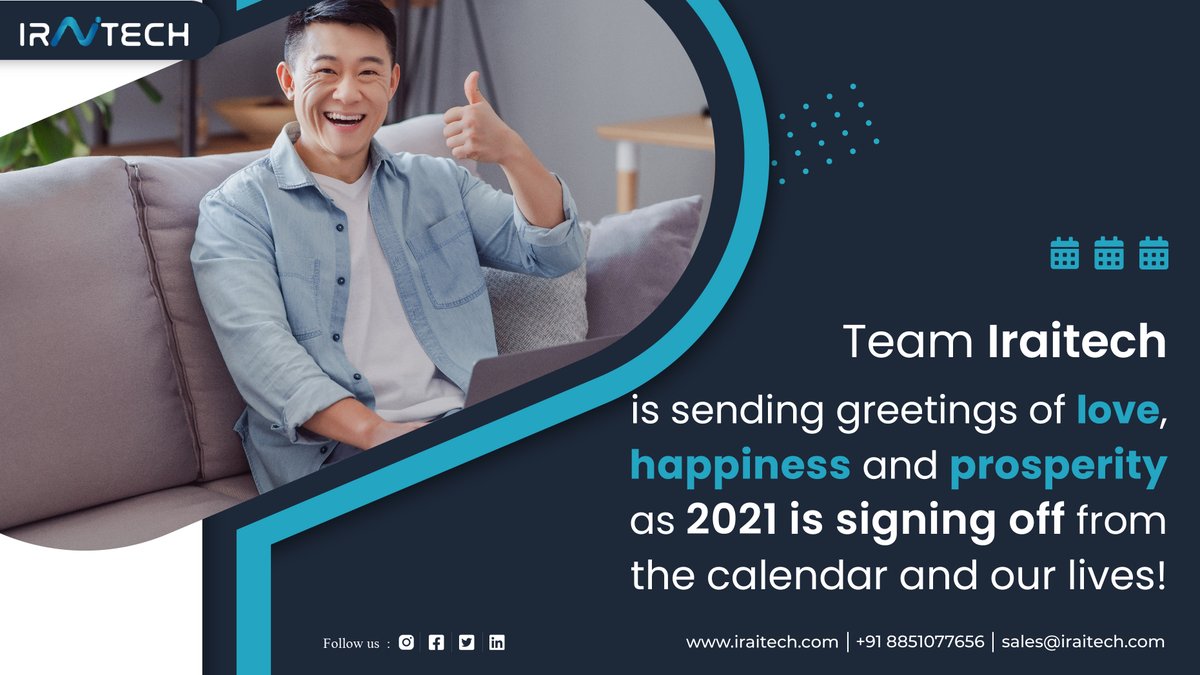 Iraitechteam's tweet photo. #Iraitech is all set to #welcome the new year with all our tech lovers and people who have supported us throughout the year. We would love to have you for the next and the next and the infinity years coming up. 

#webdevelopment #appdevelopment #cybersecurity #networking #erp https://t.co/0AKnFJ5hWW