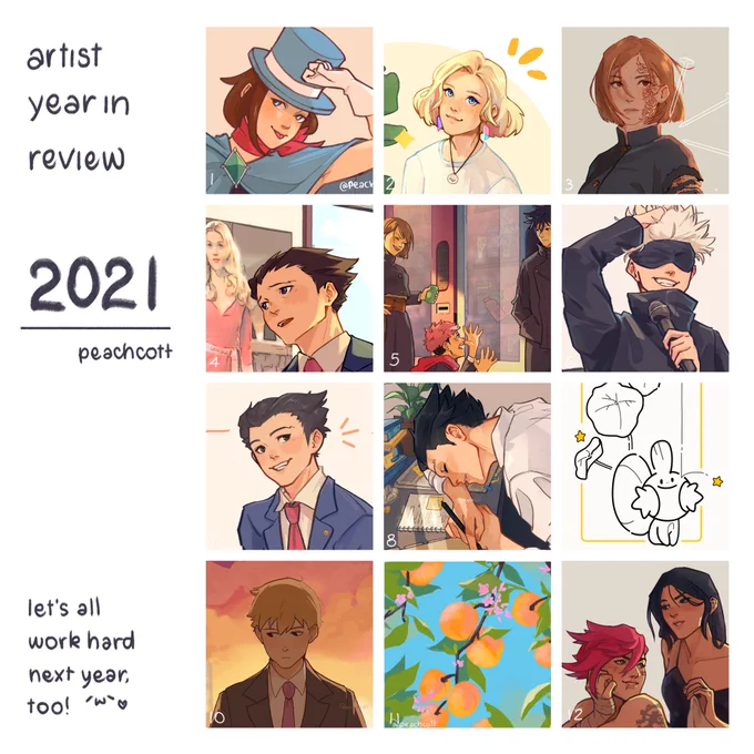 2021 art summary! 🌱🎉

i didn't post as much art as i wanted to this year, but i'm trying to be gentle with myself -- instead, i graduated uni, moved out, moved interstate, and did a lot of work on commissions and merch! so i'm pretty happy '꒳` ♡ 
