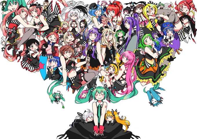 初音ミクと愉快な仲間たち/イラスト 