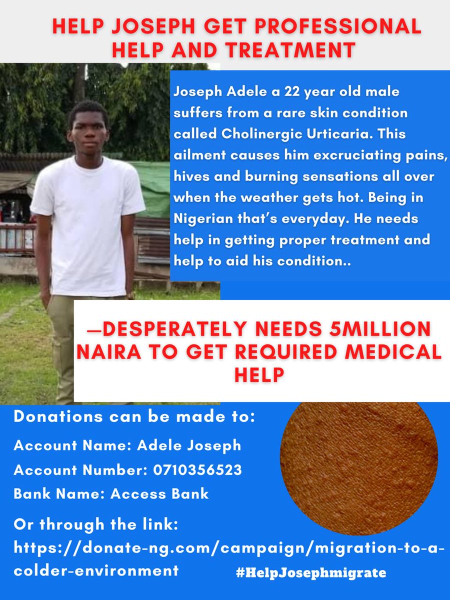AdeleChimenem's tweet photo. Please Help Me get a chance at life again. 🥺pls show me a little bit kindness &amp; donate as much or least u can &amp; U'd be saving my life🥺

https://t.co/5ON1B9rSPn

@RareDiseases
@meetjeo 
@JehuTFT
@Call_me_ugo 
@dollarpresh 
@elegantiyawo
@Mrleechious
#humanityexists https://t.co/HBRYTrhcYU
