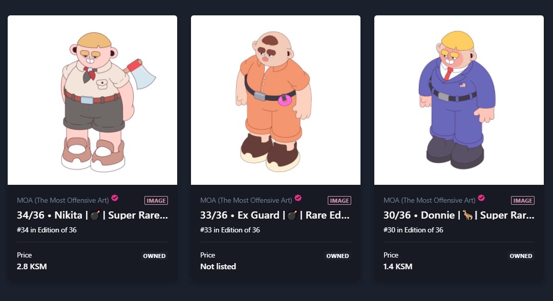 mrmadrabbit's tweet photo. Crazy news! While I was sleeping, the 3 last 'MOA' characters have found their collector 🔥

From January 1, remaining characters will be unavailable for sale. I wonder who will have time to pick 'em up😏

https://t.co/9Y1AJaC9i2 https://t.co/DnxJPqj8ew