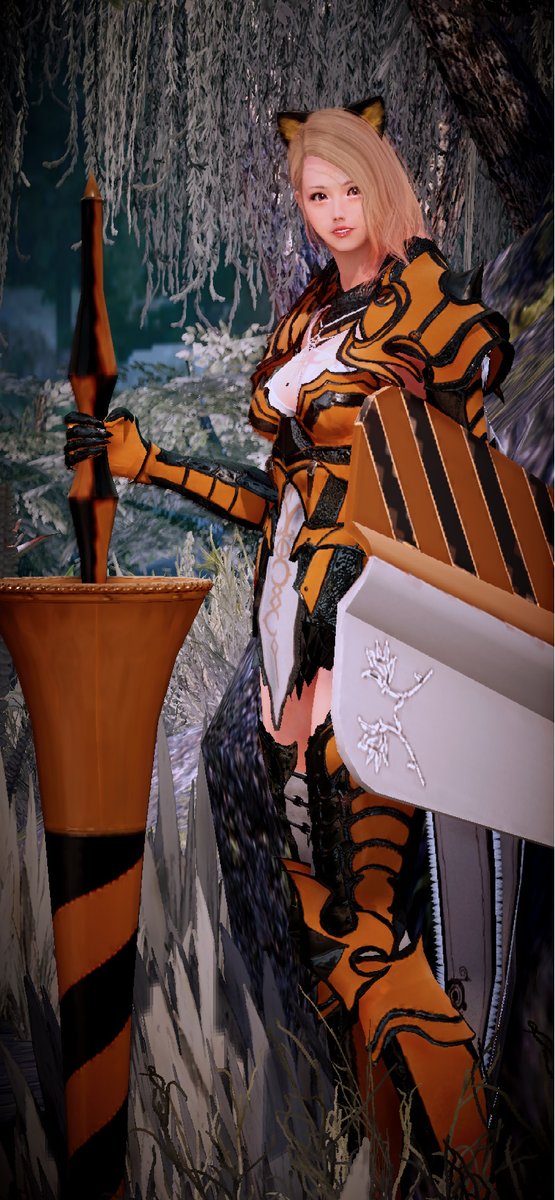 7_Molthagartha's tweet photo. 見れば見るほどクセになるタイガーアーマー🐅お正月はこれで決まり(*´∇｀*)

来年もどうぞよろしくお願いします😌

#黒い砂漠モバイル
#耳がポイント https://t.co/1oFcfDzYPX