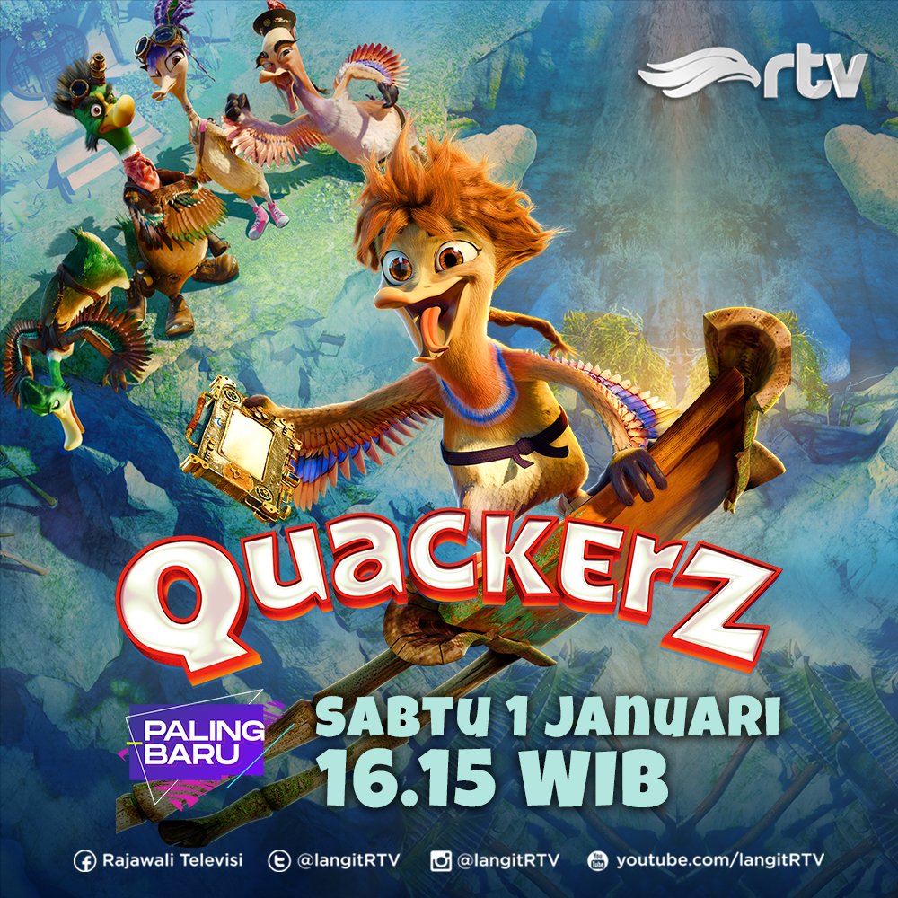 langitRTV's tweet photo. Yang udah gak sabar untuk nonton Quackerz siapa nih? Tenang satu hari lagi akan tayang di RTV Makin Cakep.
Jangan sampai ketinggalan ya guys! Tayang Sabtu, 1 Januari, pkl. 16.15 WIB.
#RTVDigital #QuackerzRTV #Quackerz https://t.co/1sdzv84LLa