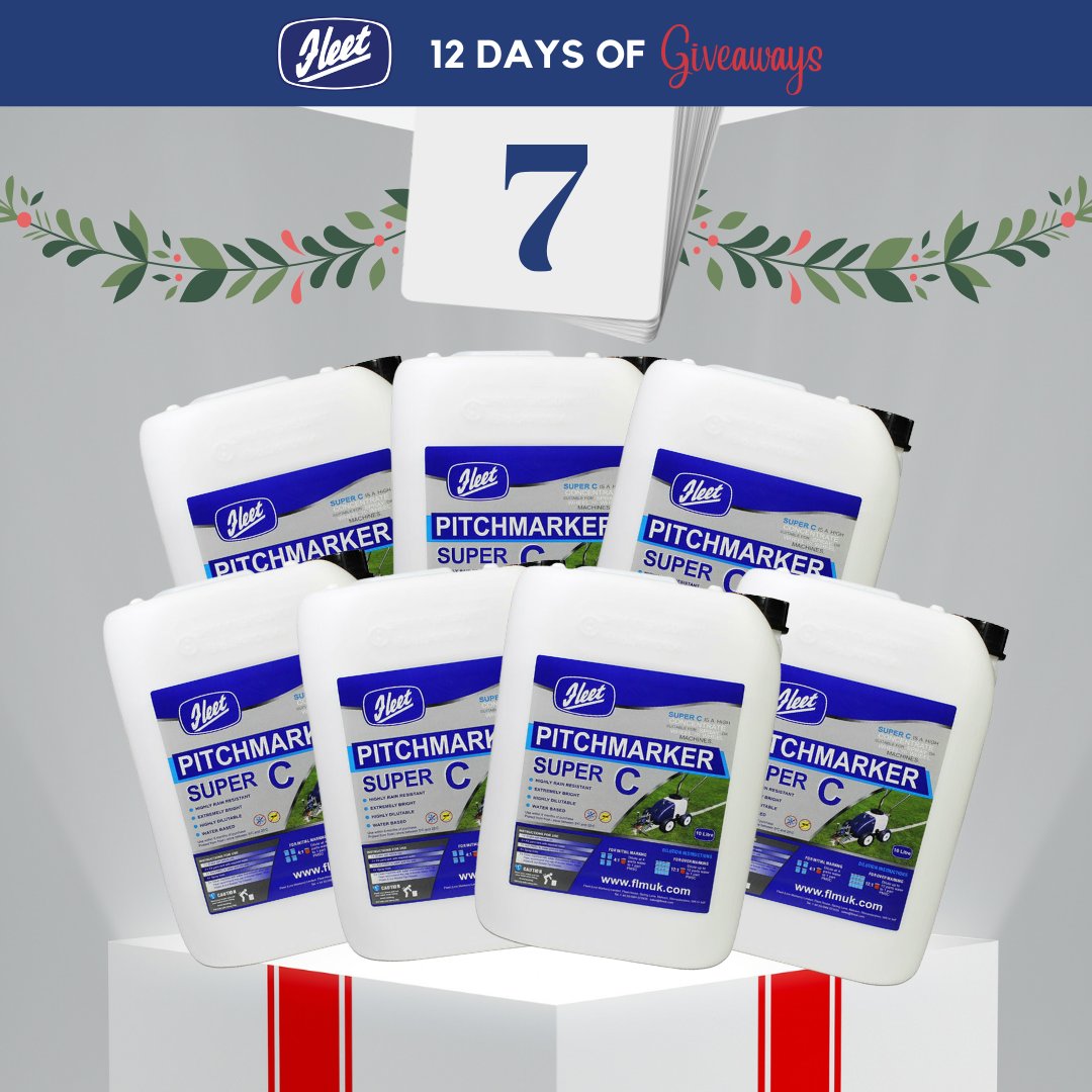 FleetLM's tweet photo. On the 7th day of Christmas, Fleet gave to me... 7 drums of Super C! 🎄

Join us over the next 6 days for a giveaway a day 😱

All you need to do is retweet this post and make sure you are following us on Twitter for a chance to win

Good luck! 

#LineMarking #Groundsman https://t.co/WY707Pwboa
