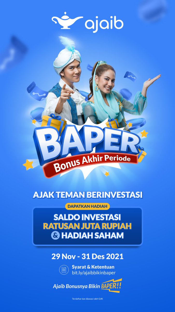 licorice_dieta's tweet photo. Mau hadiah saldo investasi Rp 200k+3 lot saham?Yuk ajak teman berinvestasi d ajaib menggunakan kode unik kamu dapatkan kesempatan menangkan grandprize ratusan juta.S&amp;K https://t.co/alk1osPRsk #saatnyaberanimulai @ajaib_investasi
#ajaib_investasi #ajaib #investasi #baper #NewYear https://t.co/soDW9MXMFX
