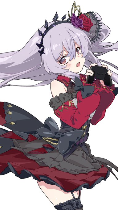 3タテされて虚無顔になる前の薇灯クイントさん(
@Quint_blackrose
)を描かせて頂きました #くい絵ーと 