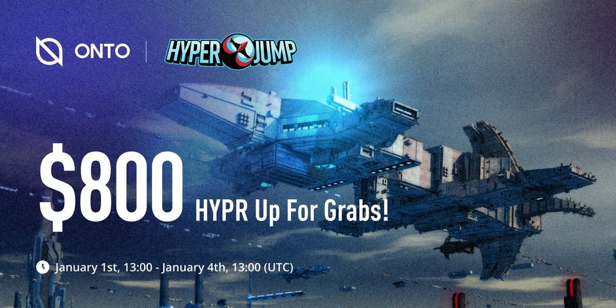 ONTOWallet's tweet image. Good luck should start from the 1st day of the New Year &amp;amp; we have got you covered!😎 

Join #ONTO x @Hyperjump_fi for $800 $HYPR #giveaway!🤑 

⏳January 1st, 13:00  - January 4th, 13:00 (UTC)

Complete all gleam tasks to start your journey with earning👇
gleam.io/MjTEY/onto-tea…