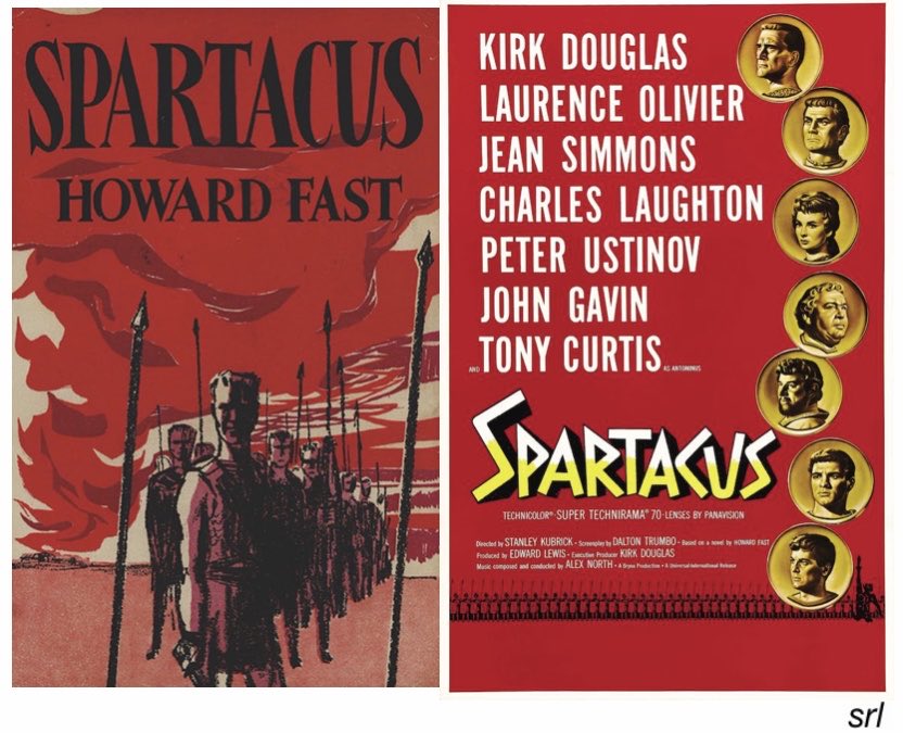 SaveRedlandLibr's tweet photo. 10:45am TODAY on @ITV4 👉joint #TVFilmOfTheDay
The 1960 film🎥 “Spartacus” directed by #StanleyKubrick from a screenplay by #DaltonTrumbo and based on #HowardFast’s 1951 novel📖
🌟#KirkDouglas #TonyCurtis #LaurenceOlivier #JeanSimmons #CharlesLaughton #PeterUstinov https://t.co/l31q9t47Qh