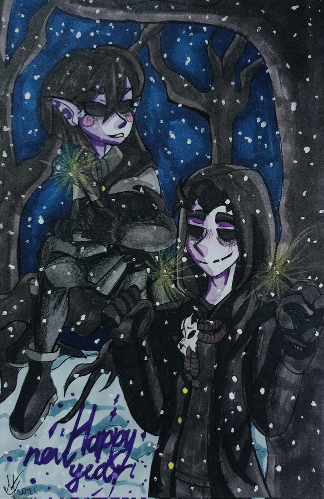 BONE_647's tweet photo. Всем привет, всех с наступающим!) ❄🎄
Это один из артов, остальные будут в течении дня.
По поводу арта, на нем еще один вампир из моей ав, а именно Чара.))
#Reapertale #Reapersans #Reaperchara https://t.co/Zsvxu3RBTk