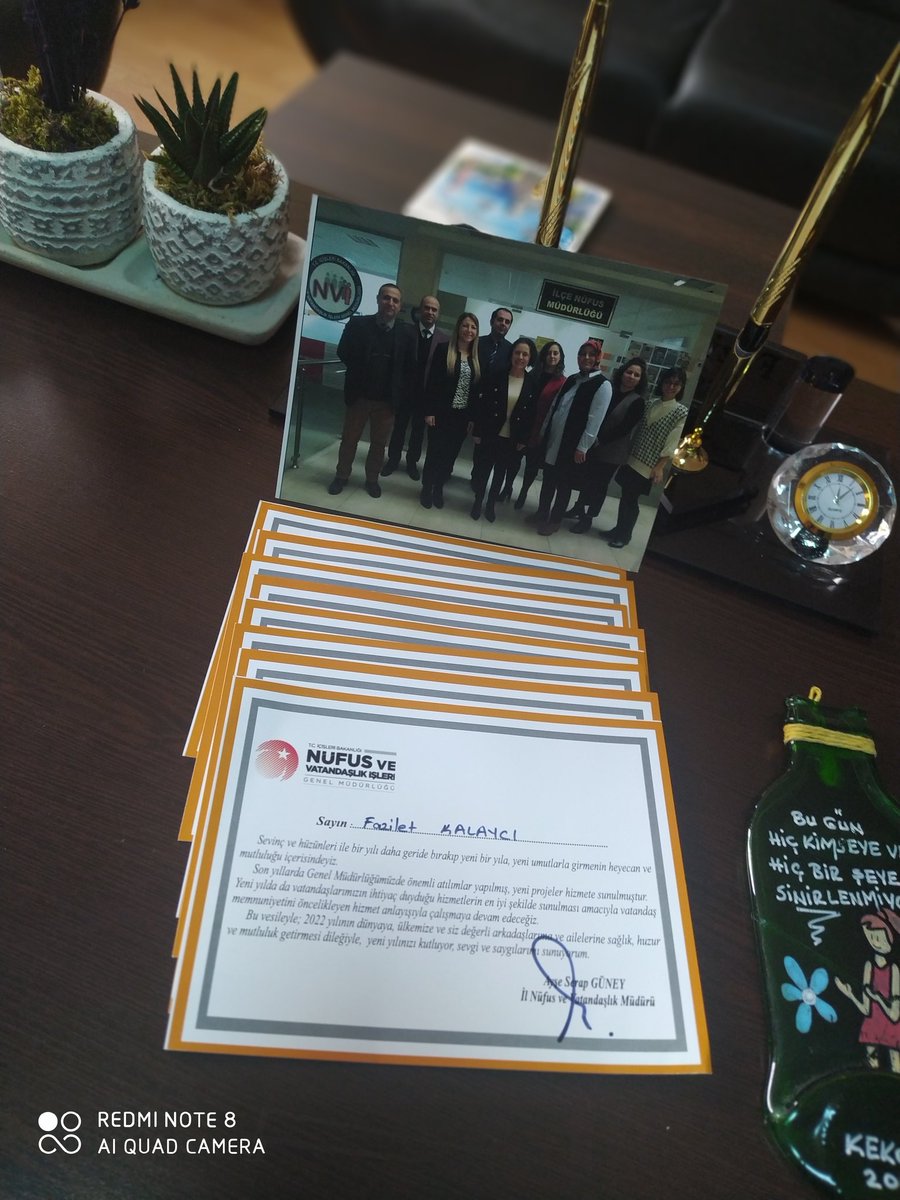 #HayatınızınHerAnında // Fotoğraflı kartpostallar için İl Müdürümüz Sn. Ayşe Serap Güney'e  ve güzel yeni yıl çiçekleri için İlçe Müdürümüz Sn. Fazilet Kalaycı'ya teşekkürlerimizi sunar tüm Nüfus Ailesinin yeni yılını kutlarız.
<a href="/sefikaygol/">Şefik AYGÖL</a> 
<a href="/AyeSerapGney1/">Ayşe Serap Güney</a> 
<a href="/AntalyaNufus/">Antalya İl Nüfus ve Vatandaşlık Müdürlüğü</a>