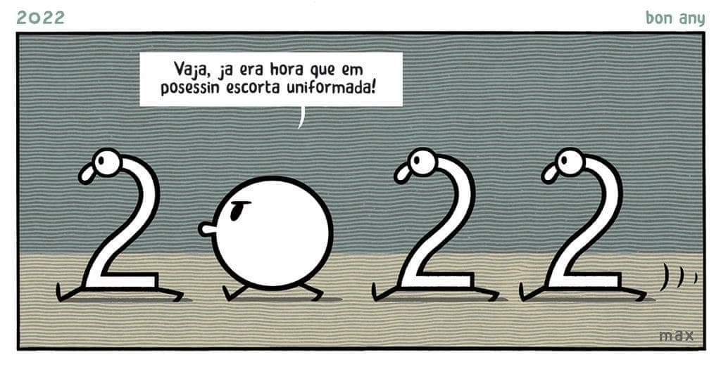 comicnostrum's tweet photo. ¡Despedim l'any amb l'il.lustració de Max! ¡Feliç Any Nou a tots i totes!
#clusterdecomic #autorsdesesIlles #comic #culturaMallorca #Mallorca #illustration #Feliç2022 #Feliz2022 https://t.co/sd4IKBG2Zj