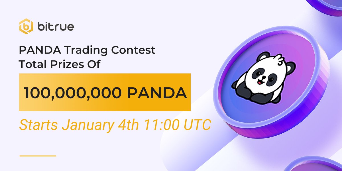 BitrueOfficial's tweet photo. We're partnering with the @pandacoin_fi team to list $PANDA tomorrow. Deposits are open NOW, a $USDT pair opens at 11:00 UTC on Jan 4. We're also launching a trading contest with a gigantic prize of 100,000,000 PANDA for the top 100 winners. Details: https://t.co/SKQ5M5VAcB https://t.co/ThLmQt7vNp