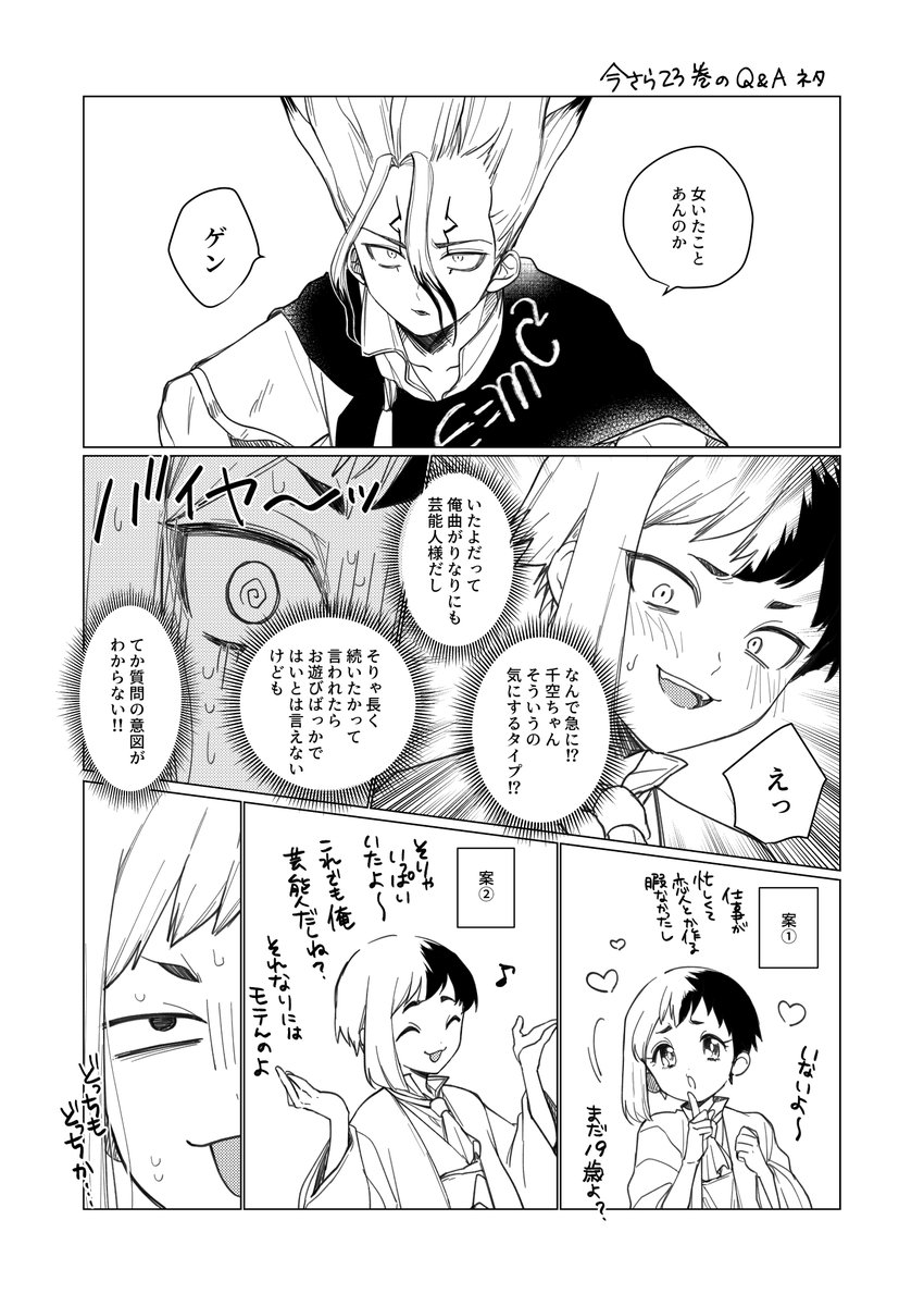 ※ゲ千
※23巻ネタ
※雑
※ちょっとすけべかもしれない

描き納めだ・・・ 