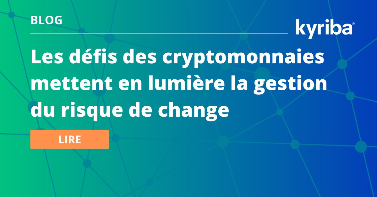 Les dirigeants financiers ont de bonnes raisons d’éviter la #volatilité des #monnaiesalternatives, mais leur manque de visibilité sur l’#exposition aux devises pourrait les rendre tout autant vulnérables dans leur gestion du #risquedechange.
👉 bit.ly/3HnI63b