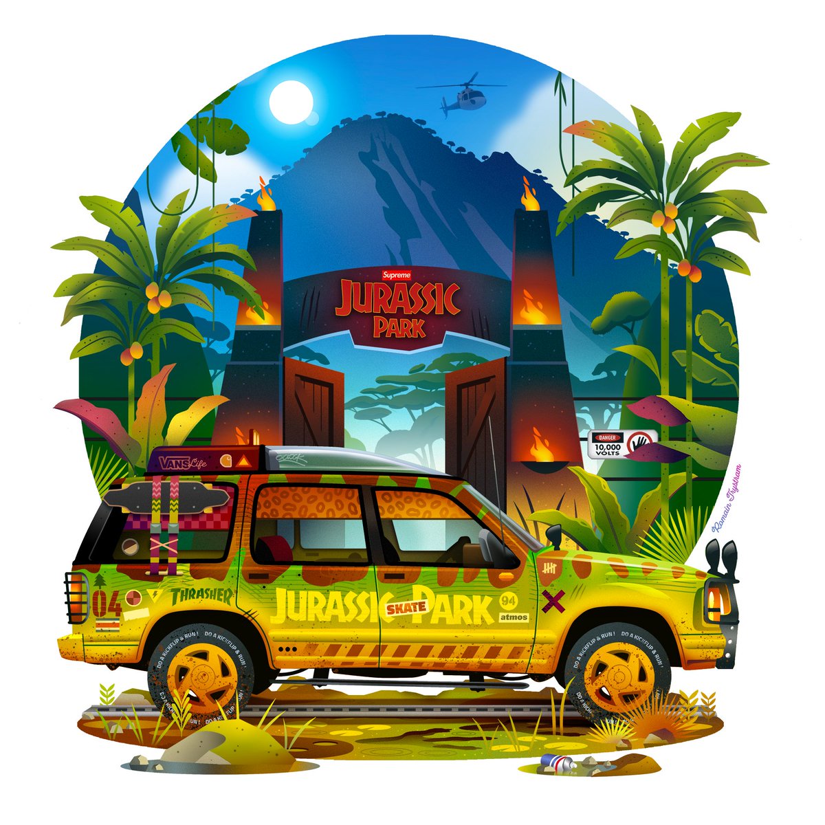 Romaintrystram's tweet photo. ⚡️GM⚡️
Cars in movies...
#nft #collectibles #collection #jurassic #dino #bubble https://t.co/awtU9NwAA2