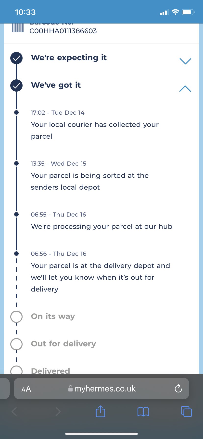hermes local courier
