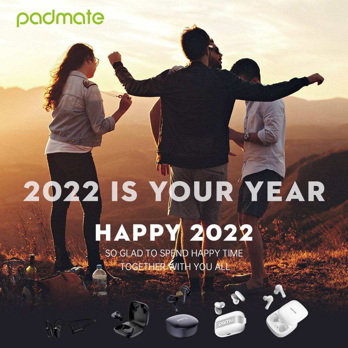 PadmateAudio's tweet photo. At this time on the last day of 2021, we give thanks to all of you. We value your patronage and appreciate your confidence in Padmate.🥰
May the coming year bring more happiness in your life❤
#padmate #newyearblessing #HappyNewYear2022 https://t.co/EaGtEEj3NL