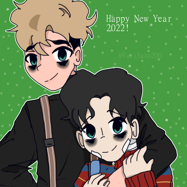 YuriSato200's tweet photo. I just needed to draw it, OK? I hope that 2022 will be better year for everyone. 
#KillingStalking https://t.co/GlcvIAf7F0