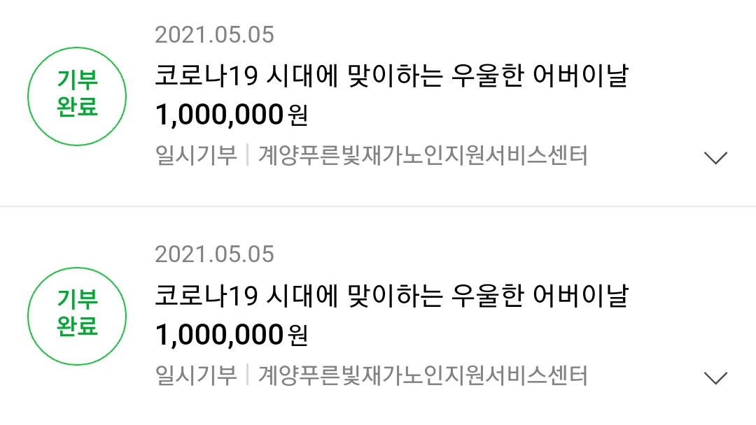 GOLYEONG's tweet photo. 지난 5월 많은 분들의 관심 덕분에 가정의 달을 맞이하며 둘의 사비를 더한 큰 금액을 좋은 곳에 후원할 수 있었습니다. 2021년을 마무리하며 여러분께 공유하고자 합니다. https://t.co/TycBNrIrOg