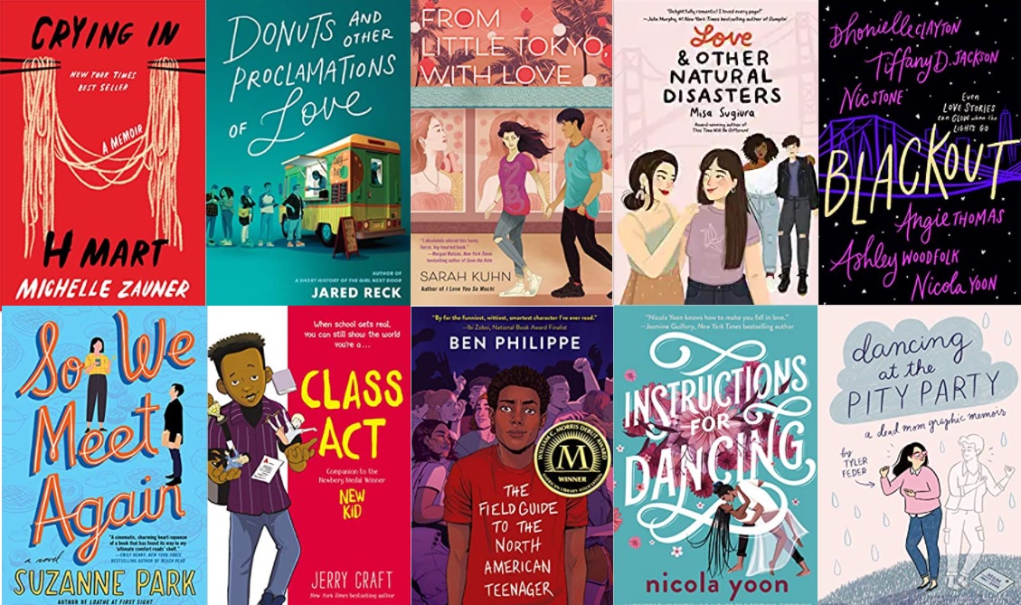 Top 10 Favorite Books (of the 75 I read) of the Year: #MrSchneidersTop10List
1. CRYING IN H MART-@Jbrekkie
2. DONUTS AND OTHER PROCLAMATIONS OF LOVE-@reckj
3. FROM LITTLE TOKYO, WITH LOVE-@sarahkuhn
4. LOVE & OTHER NATURAL DISASTERS-@misallaneous1