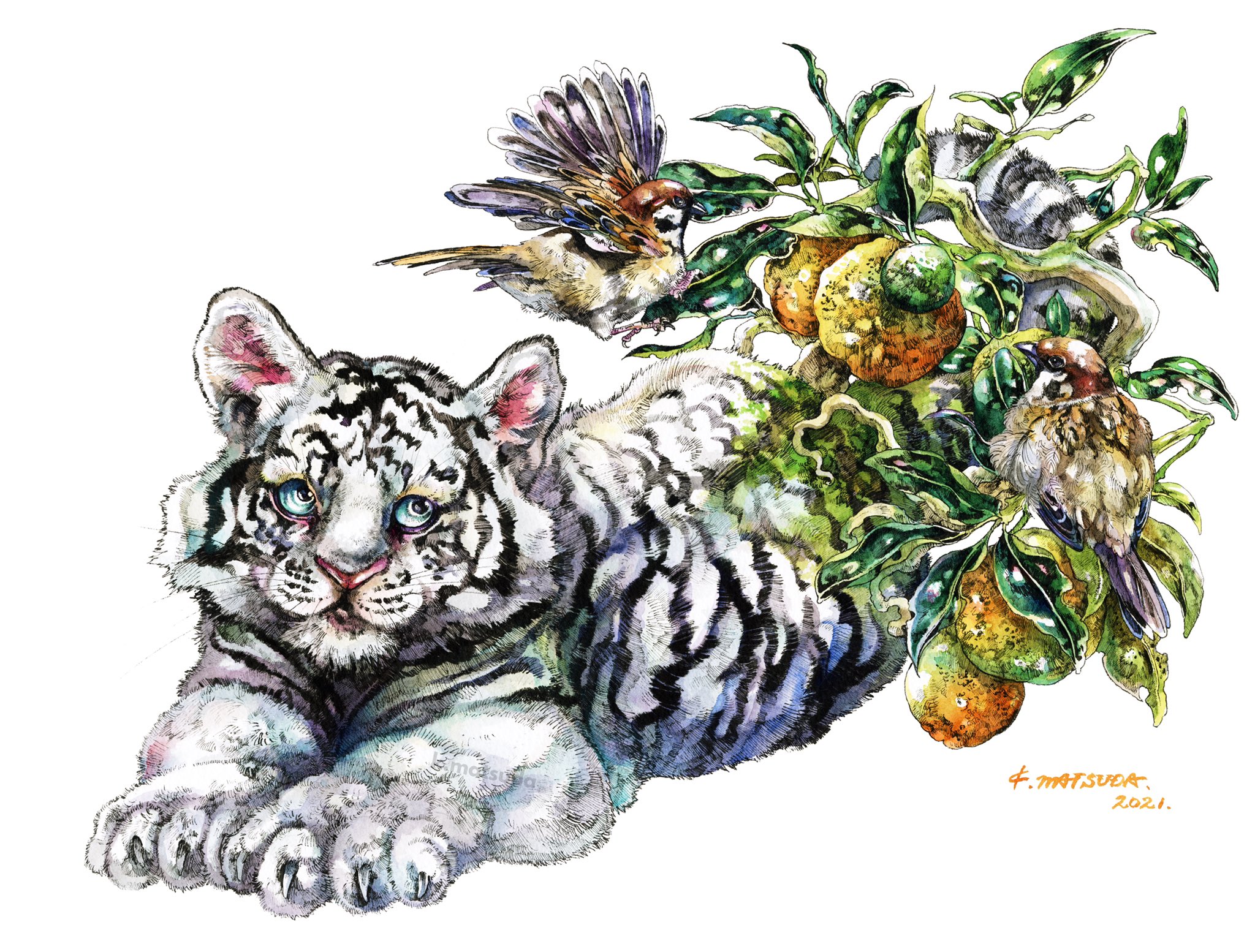 福助図　小林松鱗作　共箱　MA843 Yahoo!オークション - 【真作】//桑原鳳石/猛虎図/桐共箱付/布袋
