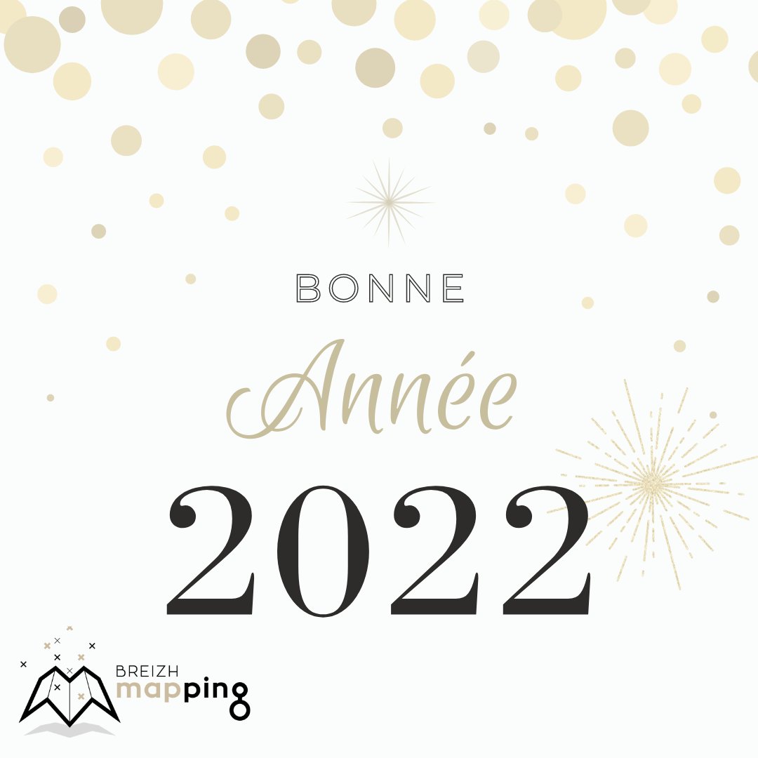 #Bonneannée #2022 à tous 😊! 
Toute l'équipe de Breizh Mapping vous remercie pour votre fidélité, votre soutien et vous présente ses meilleurs vœux de #bonheur, de #santé et de #réussite. 
#Objectif2022 : développement 💪💪💪

Et vous quelle résolution en un mot pour #2022 🙃 ?