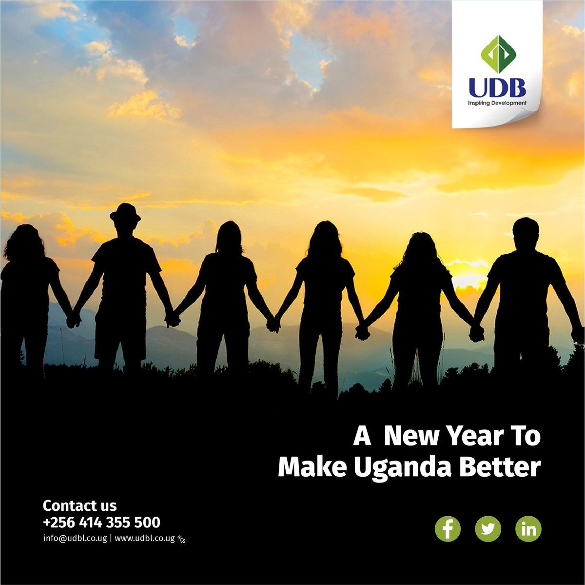UDB_Official's tweet photo. The UDB story is incomplete without you. Thank you for making 2021 a year of absolute development. We are Banking on you for another year of prosperity, sustainability, and growth. Happy New Year to you and your families.

#UDBBetterUganda #UDBNewYears https://t.co/ermNFwRKJo
