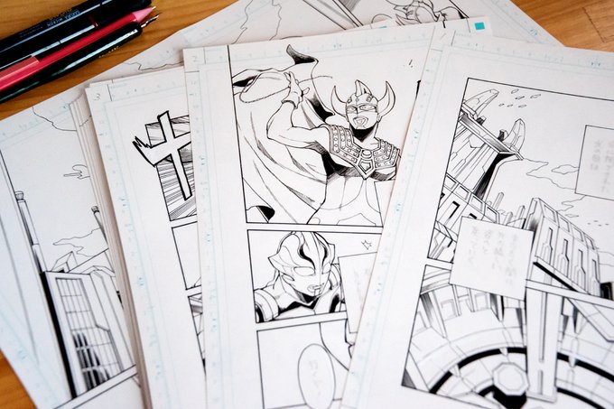 漫画の線画はアナログです
デジタルに移行しそこねました…というか今でも紙に描くのが好きなんだよね 