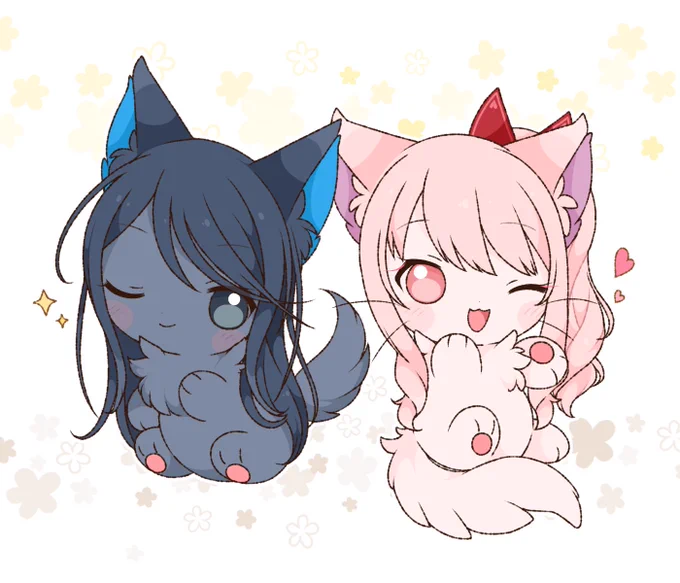 プロセカ擬獣化!
描き納めということで最推しの2人、一歌と瑞希です!今年も1年ありがとうございました!! 