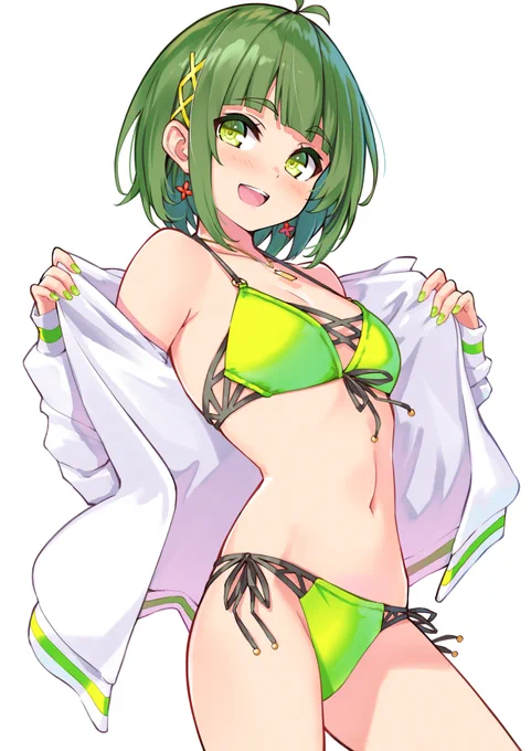 #2021年自分が選ぶ今年の4枚 
今年のうちの子水着絵4枚 