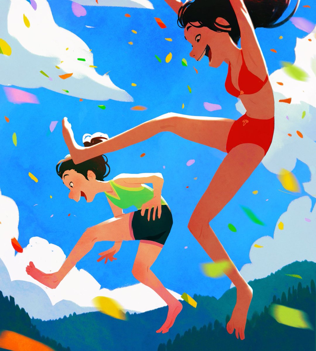 Procreate's tweet photo. Leaping into the new year on a high note with these gorgeous character artworks from @JuanUseche_Illu, an amazing character and visdev artist whose work we just adore 😍 

#procreate #procreateapp #プロクリエイト #illustration https://t.co/f8anOm2wNV