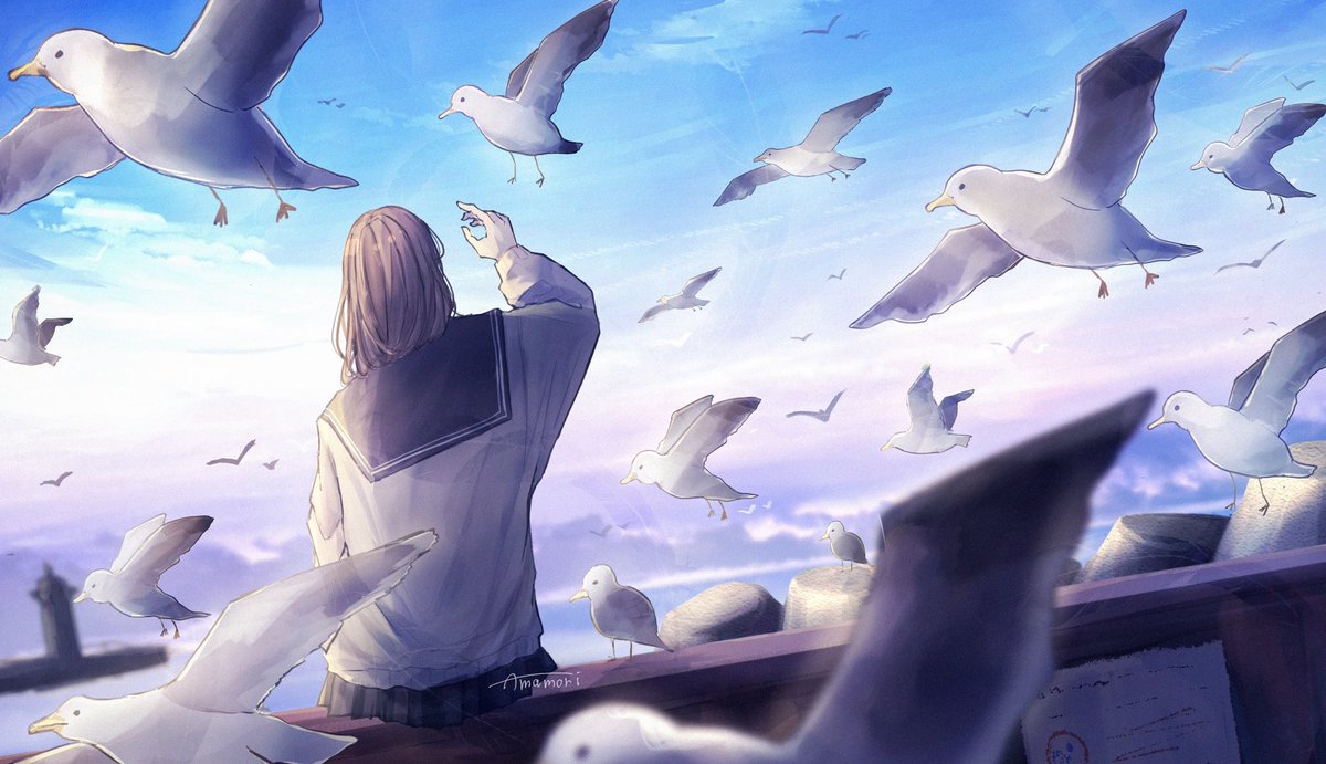 背景 後ろ姿 雨森ほわのイラスト 背景 後ろ姿 雨森ほわのイラスト